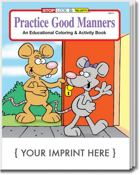 CS0445 Practice Good Manners Coloring and Activity BOOK with Custom Im
